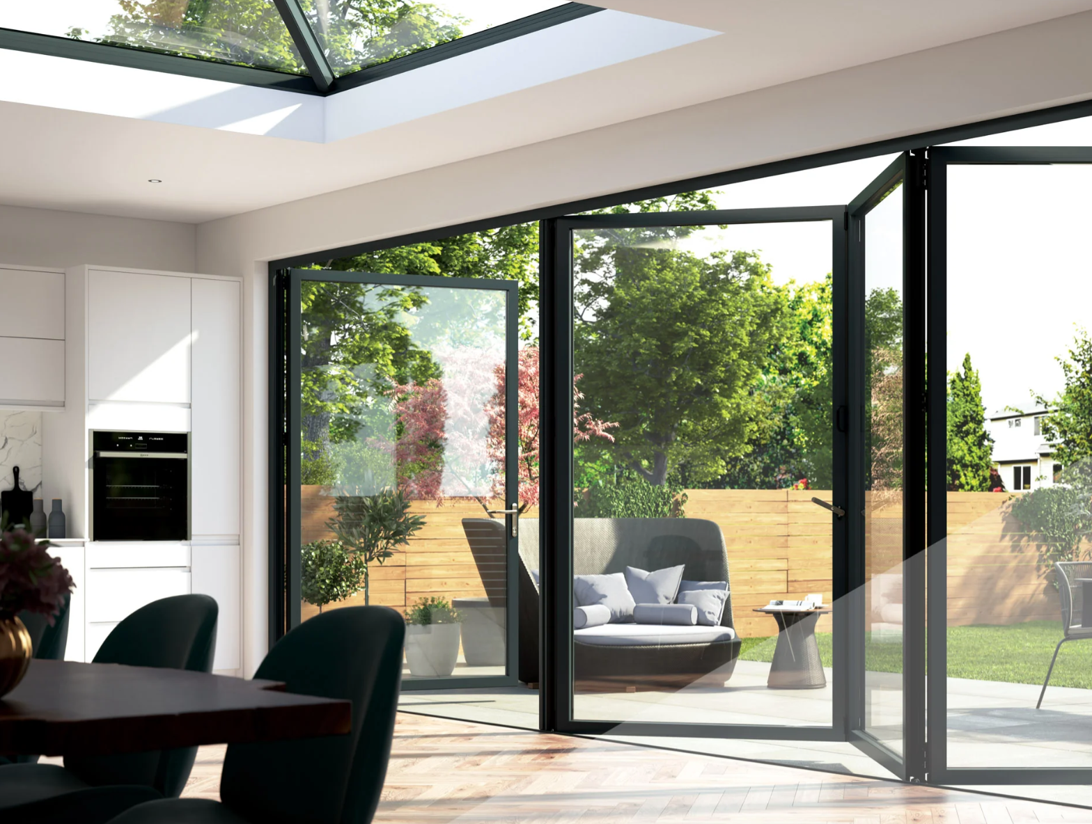 Add the Finishing Touch to Your Extension with our Visofold 1000 Aluminium Bifold