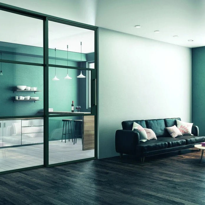 Enhance Your Interiors with the Versatile 1000mm Black Internal Aluminium Door and AluSpace Internal Screening System - Home Build Doors