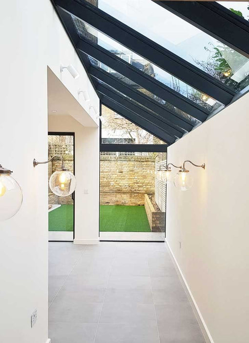 W800mm x P2000mm Black Atlas Aluminum Lean To Roof System