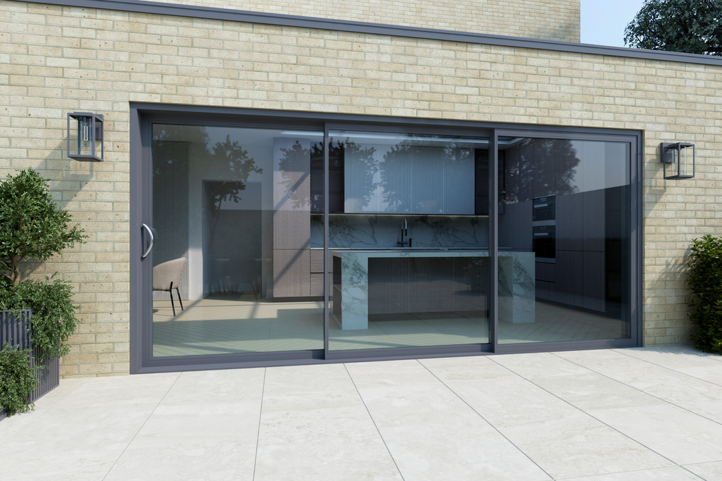 W3300MM X H2100MM Cortizo 4700 Aluminium 3 Section Sliding Door