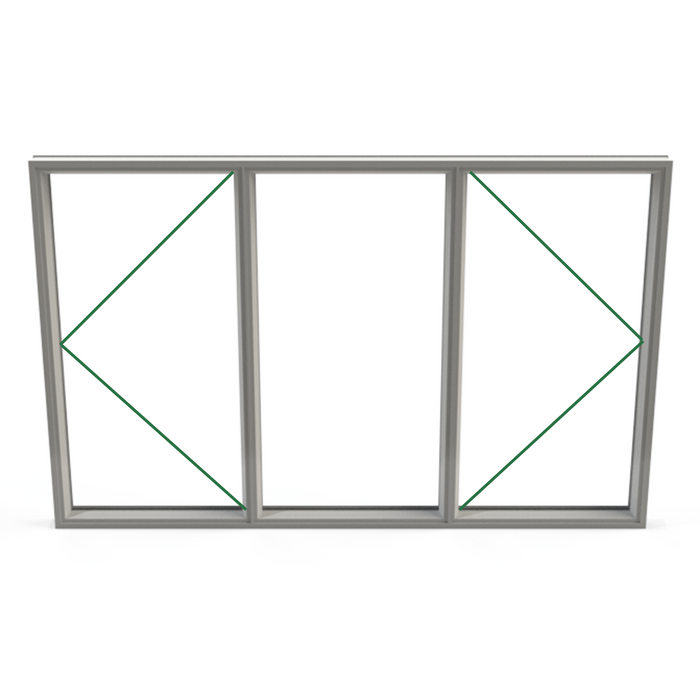 Origin OW80 Aluminium Window - 3 Section