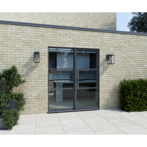 1200mm Anthracite Grey Aluminium Heritage French Doors - Home Build Doors