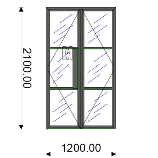 1200mm - Black Internal Aluminium Door - AluSpace - Home Build Doors