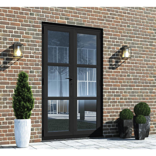 1200mm Black PVCu Heritage French Door - Home Build Doors