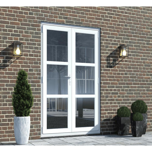 1200mm White PVCu Heritage French Door - Home Build Doors