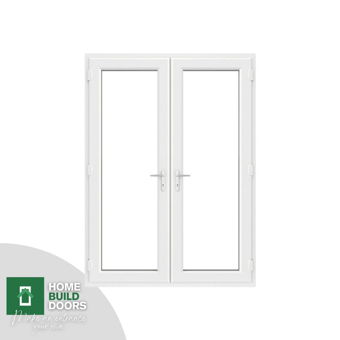 1200mm - White uPVC French Door - Home Build Doors