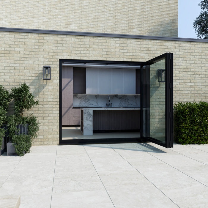 Black Visofold 1000 Aluminium Bifold - 2 Section