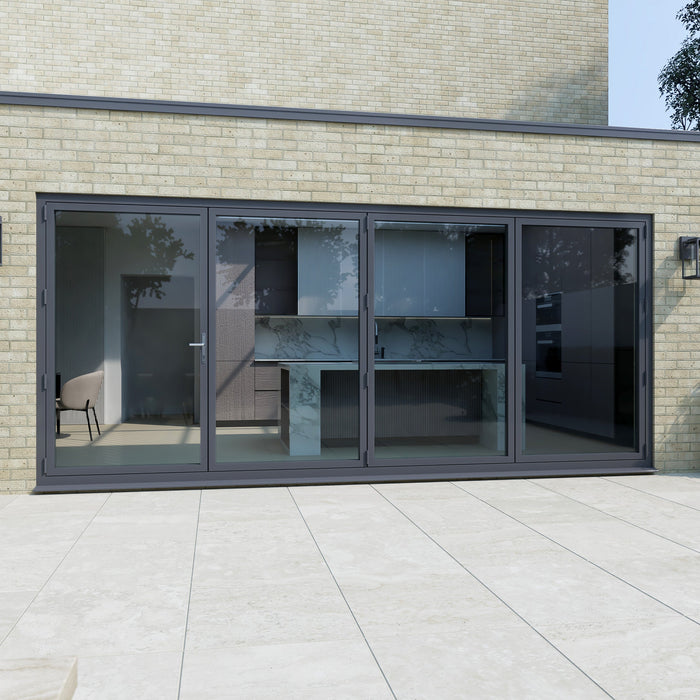 Anthracite Grey Visofold 1000 Aluminium Bifold - 4 Section