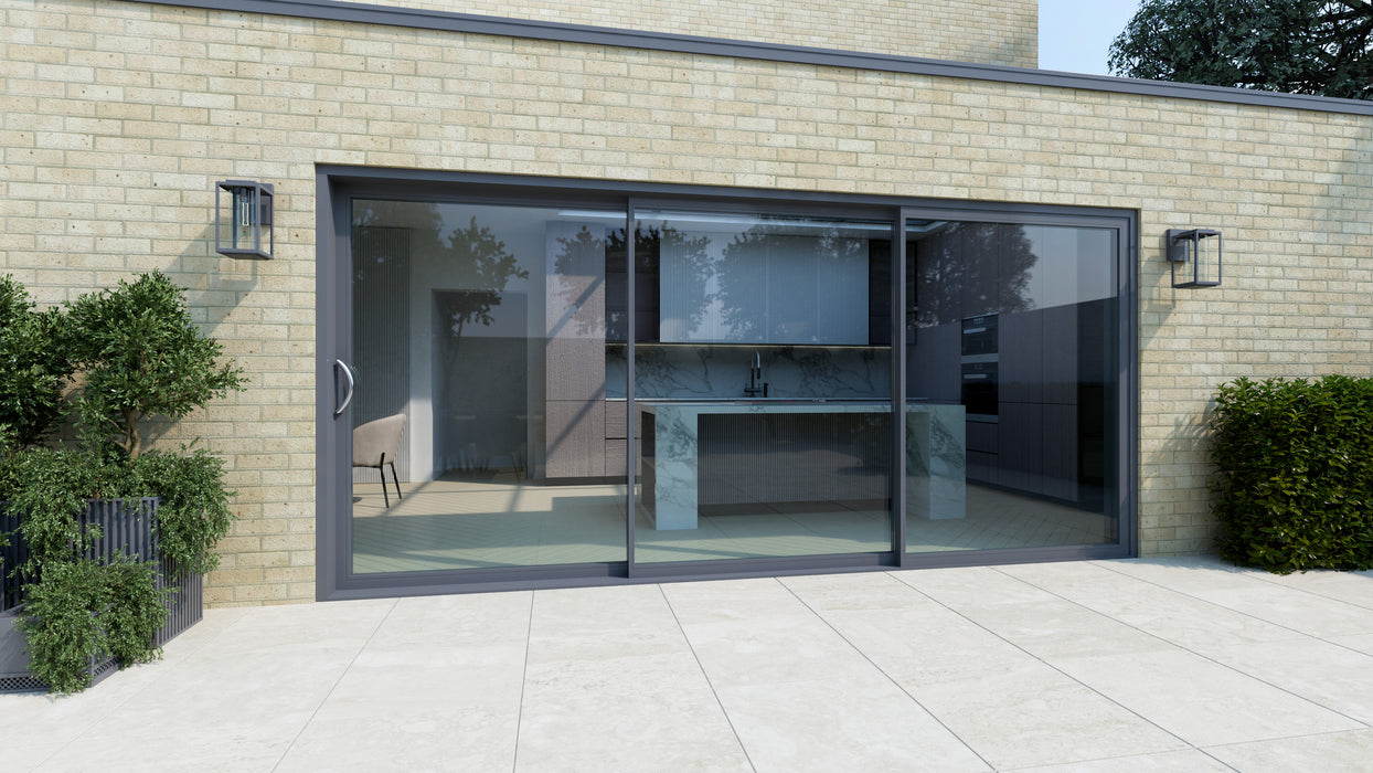 3 Panel / 35mm Aluminium Sliding Door / Smart VisoGlide Plus