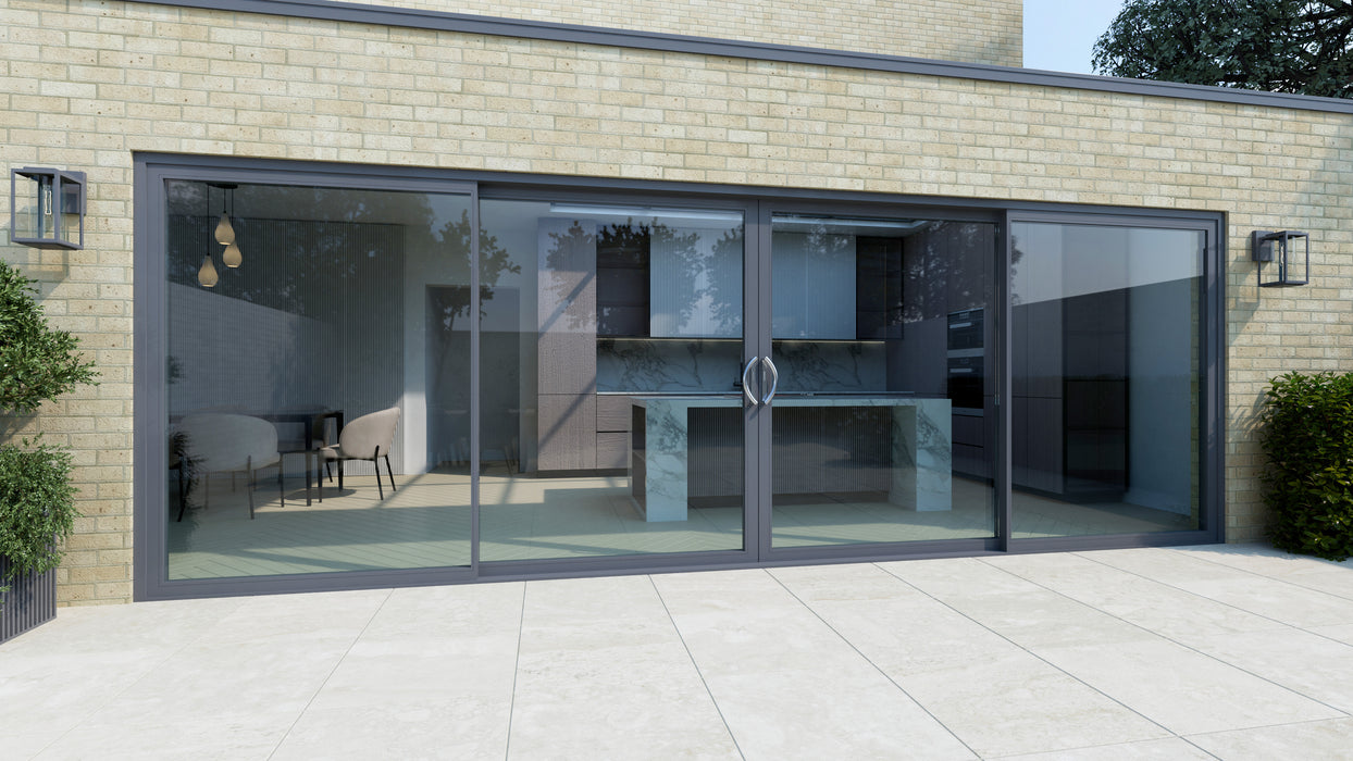 4 Panel / 35mm Aluminium Sliding Door / Smart VisoGlide Plus