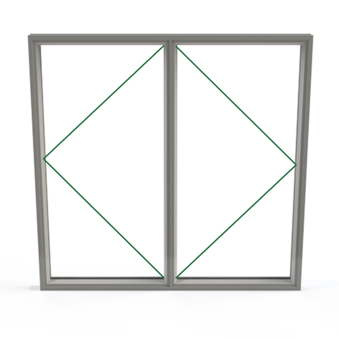 Origin OW80 Aluminium Window - 2 Section