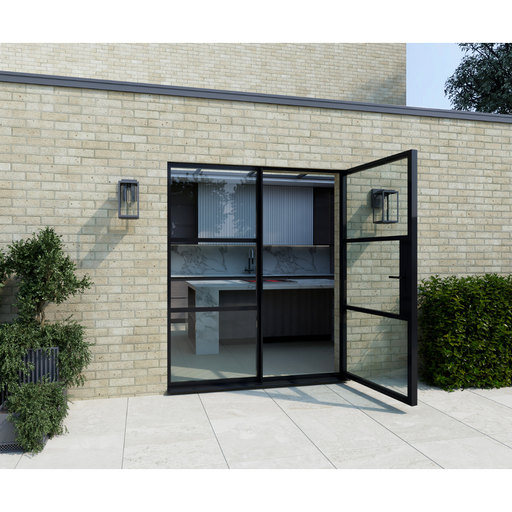 1300mm Black Aluminium Heritage French Doors - Home Build Doors