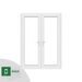 1300mm - White uPVC French Door - Home Build Doors