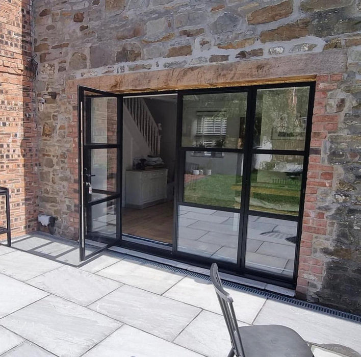 1300mm White Heritage Aluminium French Doors + 290mm Top Window - Home Build Doors