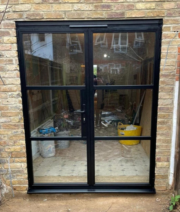 1300mm White Heritage Aluminium French Doors + 290mm Top Window - Home Build Doors