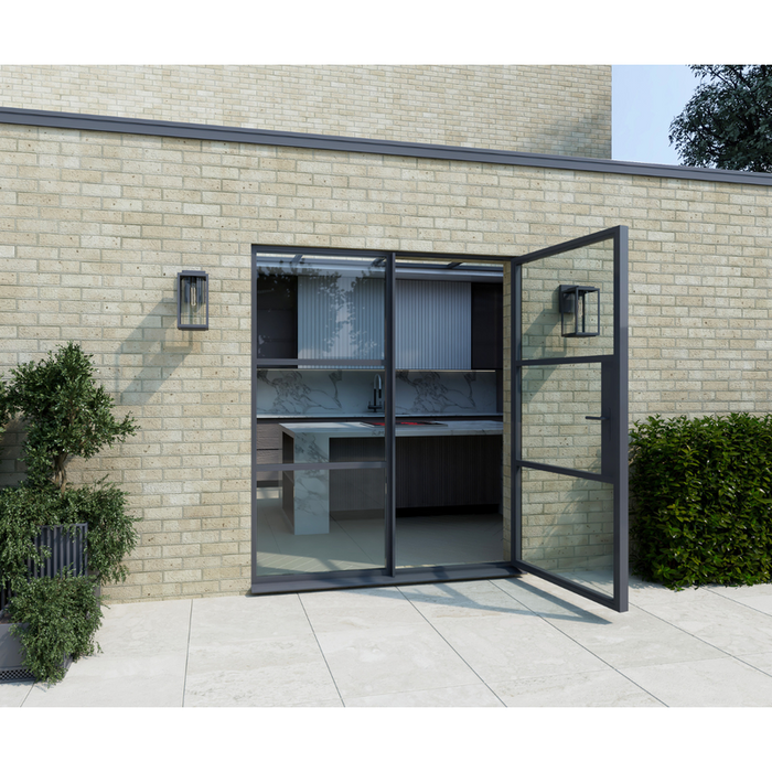 1400mm Anthracite Grey Aluminium Heritage French Doors - Home Build Doors