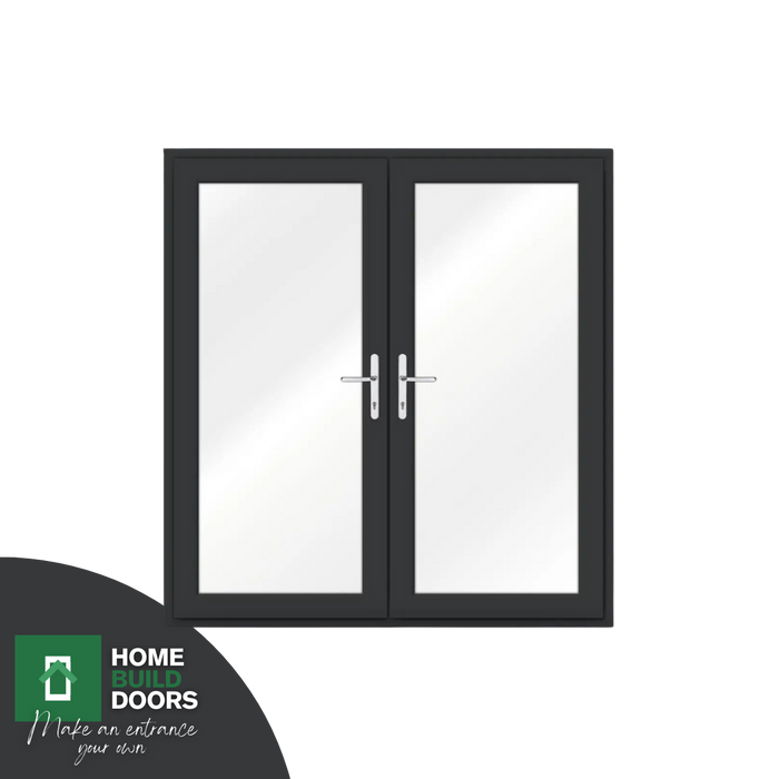 1400mm - Anthracite Grey uPVC French Door - Home Build Doors