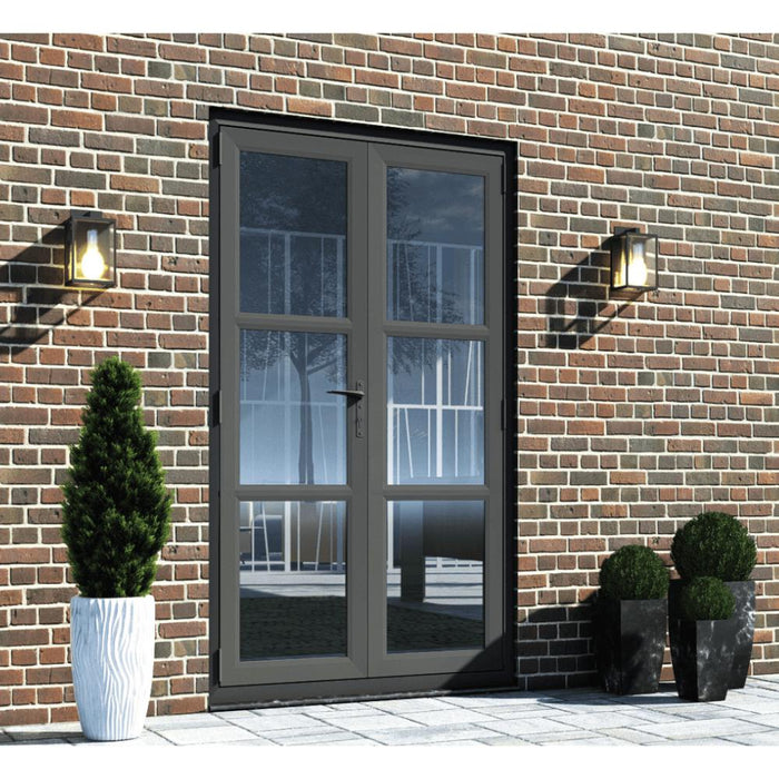 1400mm Black PVCu Heritage French Door - Home Build Doors