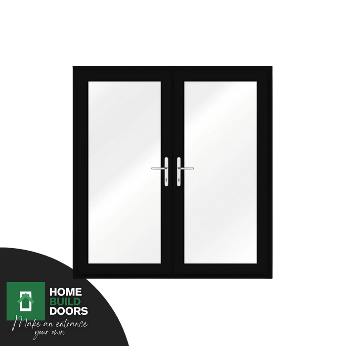 1400mm - Black uPVC French Door - Home Build Doors