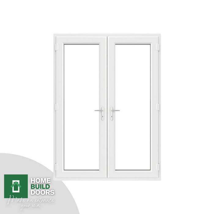 1400mm - White uPVC French Door - Home Build Doors
