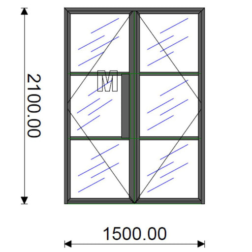 1500mm - Black Internal Aluminium Door - AluSpace - Home Build Doors