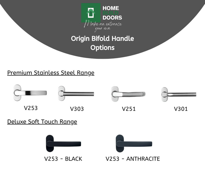 1500mm Origin Black Grey Aluminum Bifold - 3 Section - Home Build Doors
