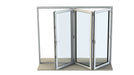 1500mm Origin Hipca White Gloss Aluminum Bifold - 3 Section - Home Build Doors