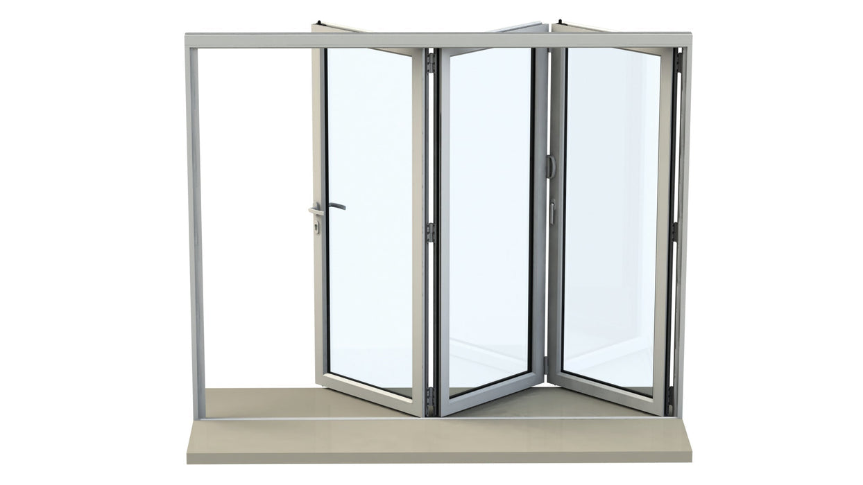 1500mm Origin Hipca White Matt Aluminum Bifold - 3 Section - Home Build Doors