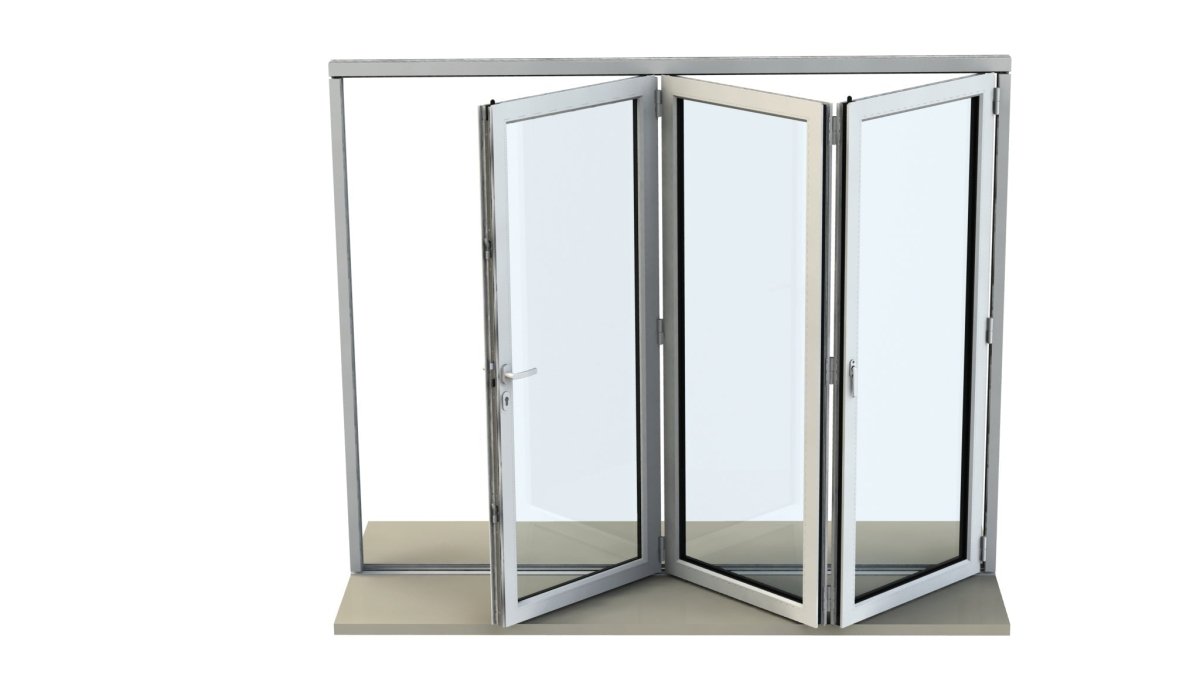 1500mm Origin Dark Silver Aluminum Bifold - 3 Section - Home Build Doors