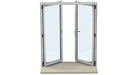 1500mm Origin Hipca White Matt Aluminum Bifold - 2 Section - Home Build Doors