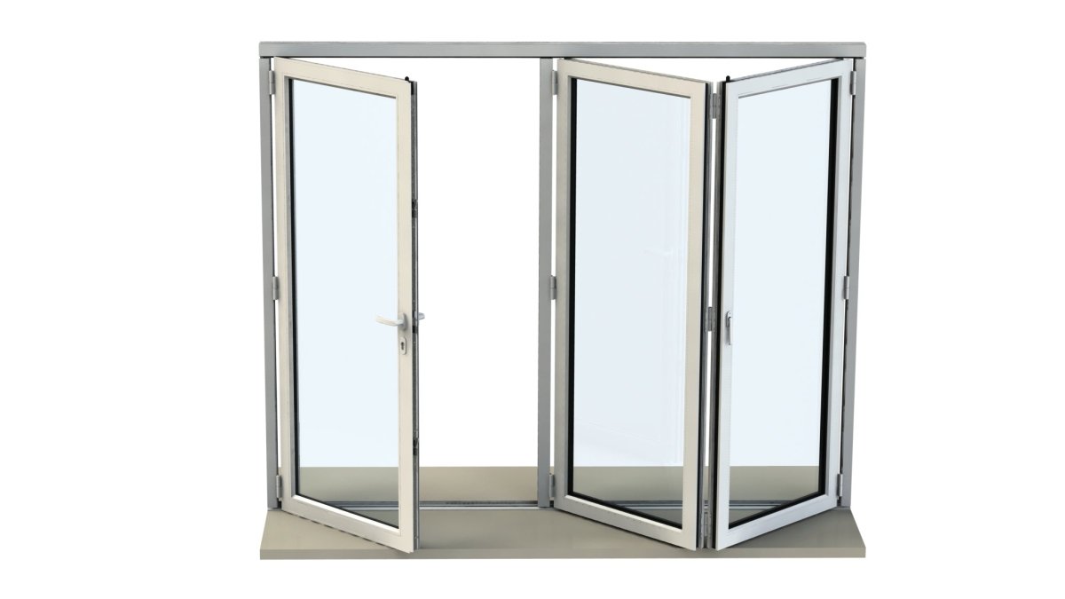 1500mm Origin Hipca White Matt Aluminum Bifold - 3 Section - Home Build Doors