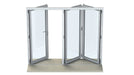 1500mm Origin Hipca White Matt Aluminum Bifold - 3 Section - Home Build Doors