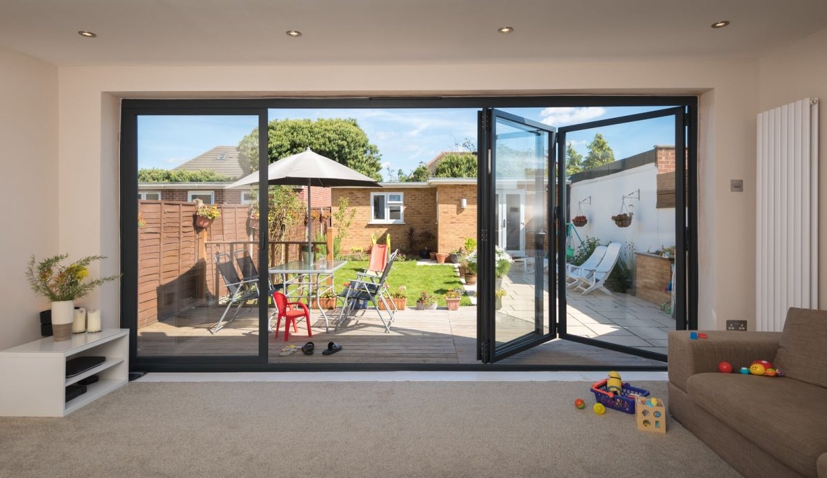 1500mm Origin Slate Grey Aluminum Bifold - 2 Section - Home Build Doors