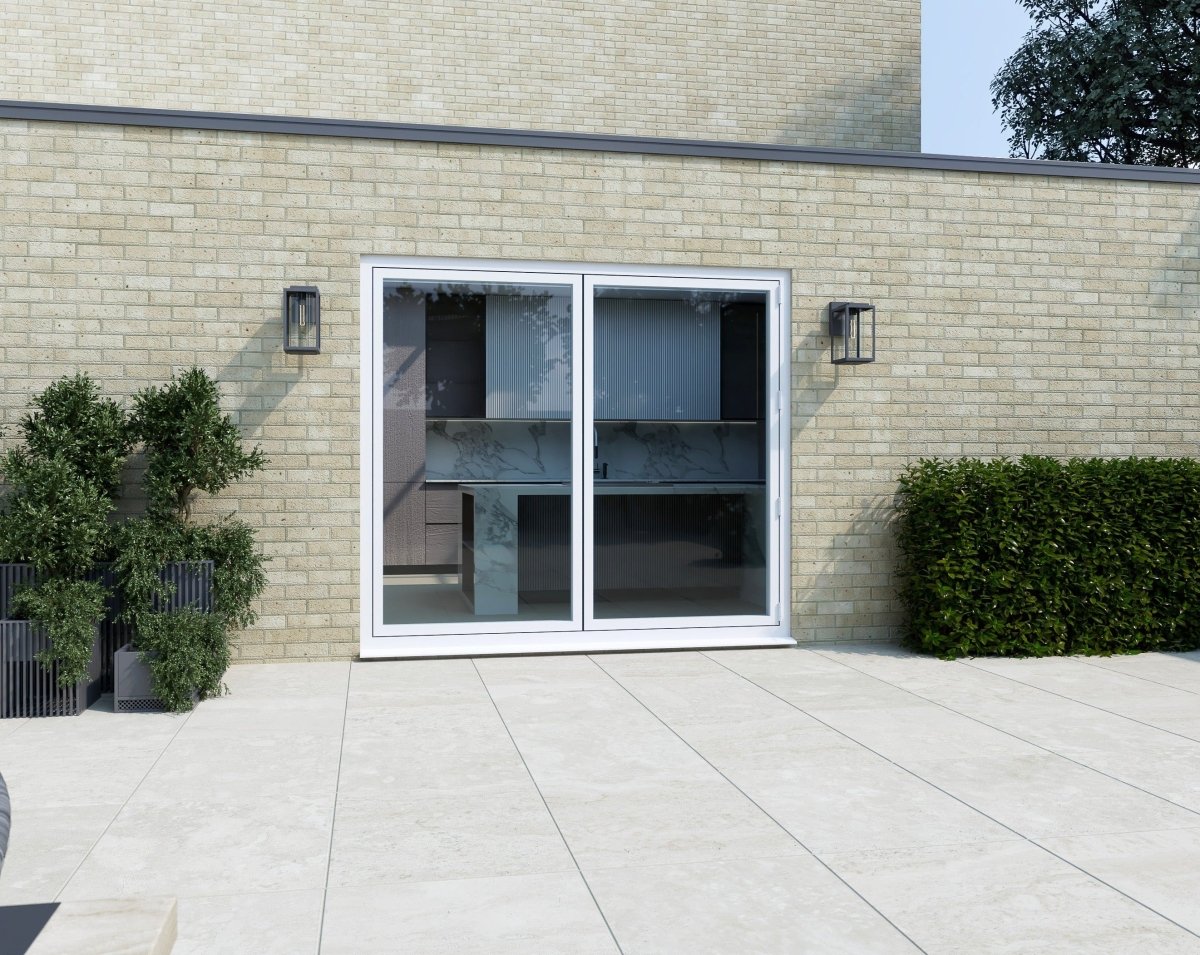 2 Section Korniche Bi-folding Doors - White