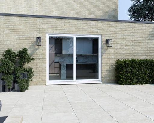 1500mm White Aluminium Bifold Door Korniche - 2 sections - Home Build Doors