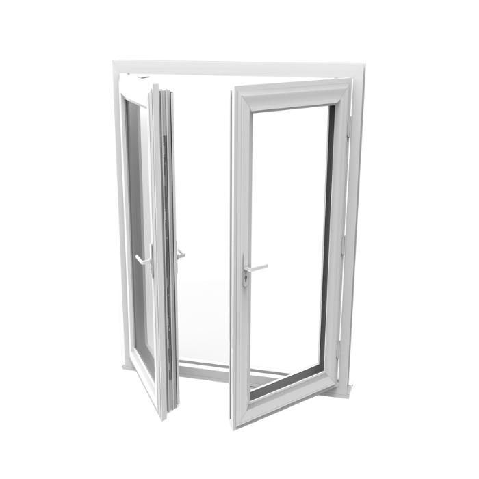 1500mm White PVCu Heritage French Door - Home Build Doors