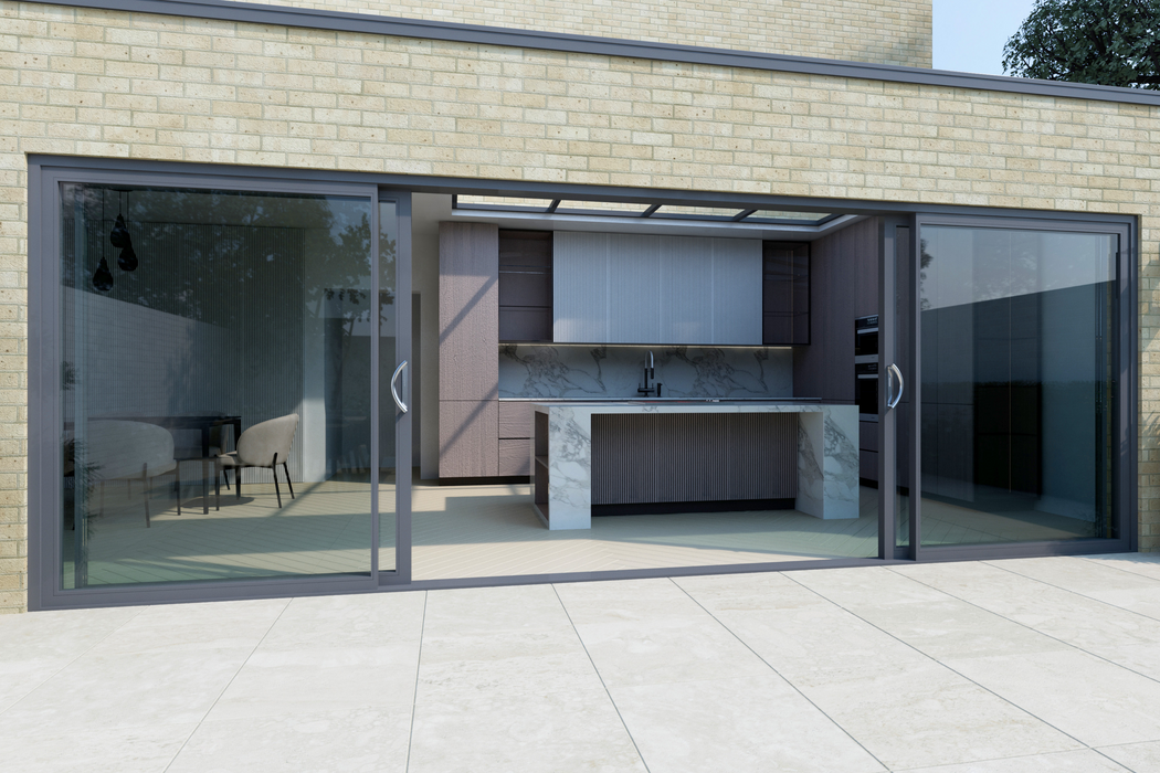 W3200MM X H2100MM Cortizo 4700 Aluminium 4 Section Sliding Door