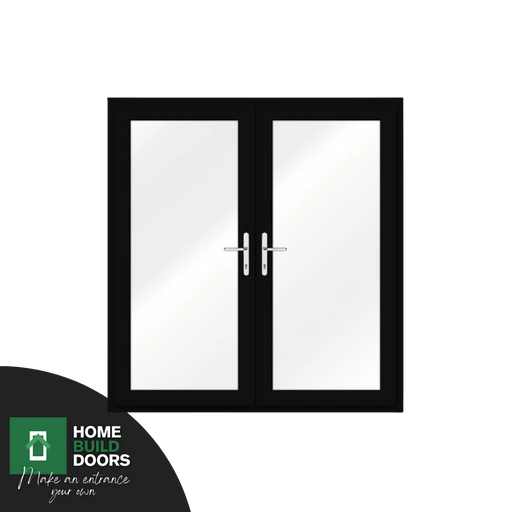 1600mm - Black uPVC French Door - Home Build Doors