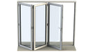 1600mm Origin Hipca White Gloss Aluminum Bifold - 3 Section - Home Build Doors