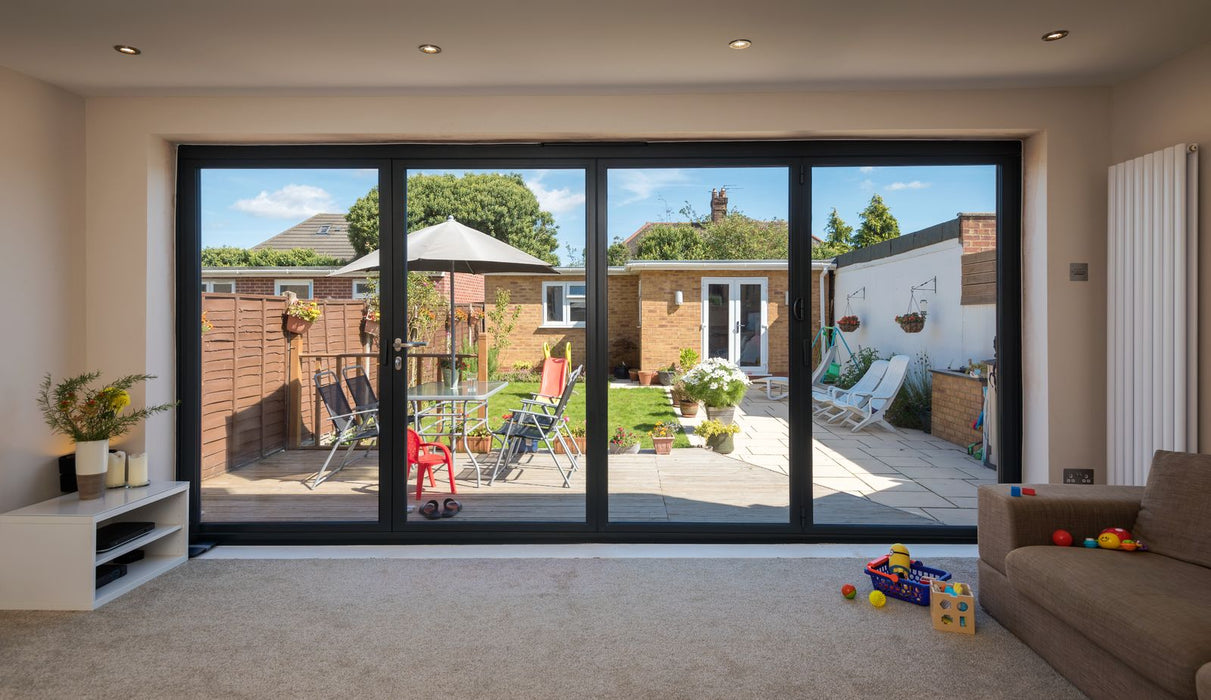 1600mm Origin Slate Grey Aluminum Bifold - 3 Section - Home Build Doors