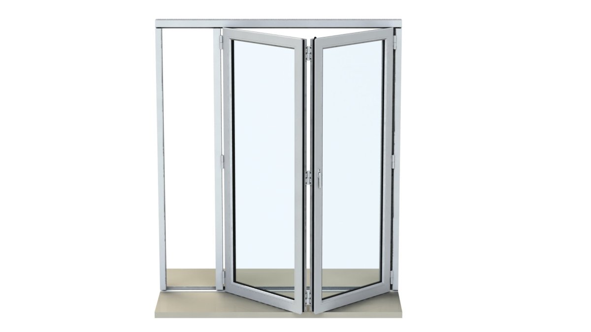 1600mm Origin Dark Silver Aluminum Bifold - 2 Section - Home Build Doors