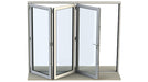 1600mm Origin Hipca White Matt Aluminum Bifold - 3 Section - Home Build Doors