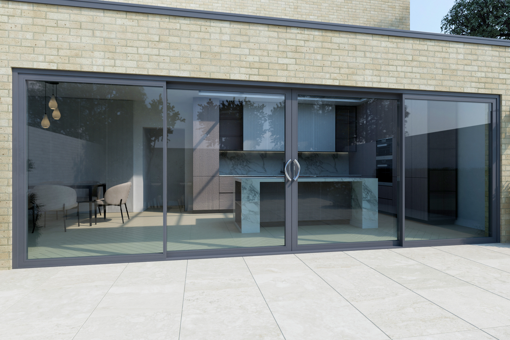 W3200MM X H2100MM Cortizo 4700 Aluminium 4 Section Sliding Door