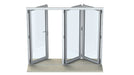 1700mm Origin Black Aluminum Bifold - 3 Section - Home Build Doors