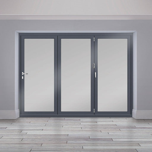 1700mm Origin Black Grey Aluminum Bifold - 3 Section - Home Build Doors