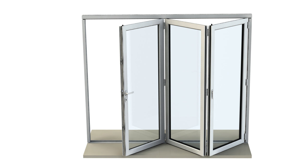 1700mm Origin Hipca White Matt Aluminum Bifold - 3 Section - Home Build Doors