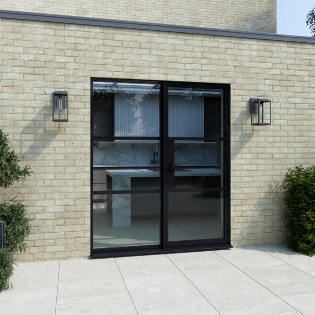 1700mm Black Aluminium Heritage French Doors - Home Build Doors