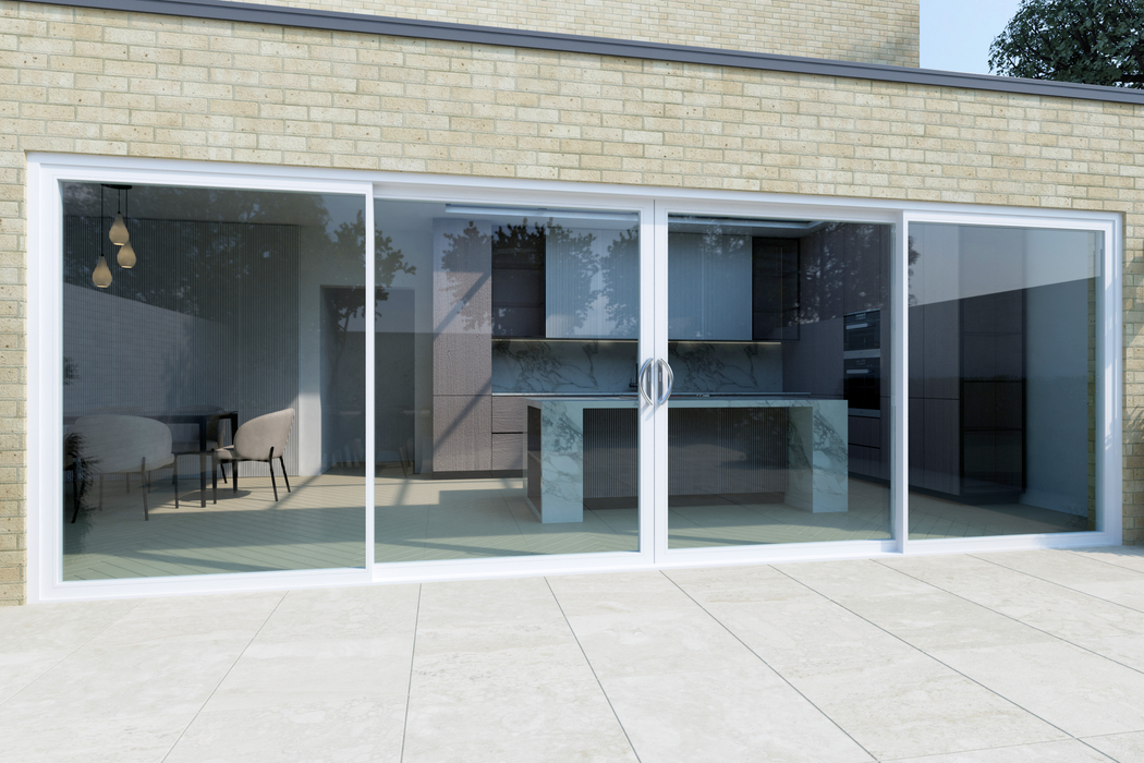 W3200MM X H2100MM Cortizo 4700 Aluminium 4 Section Sliding Door