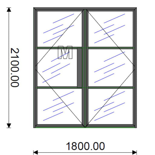 1800mm - Black Internal Aluminium Door - AluSpace - Home Build Doors