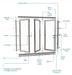 1800mm Origin Hipca White Gloss Aluminum Bifold - 3 Section - Home Build Doors